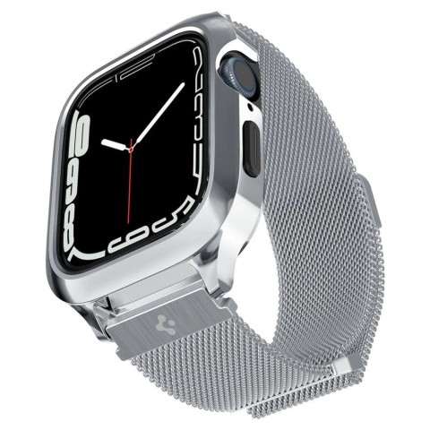 Pasek Spigen Metal Fit "Pro" für Apple Watch 4/5/6/7/8/SE (44/45 mm) Silber