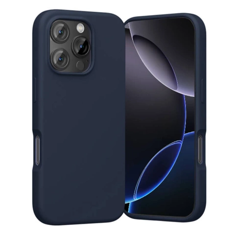 iPhone 16 Pro Vention MagSafe Silikonhülle, Blau, Marineblau