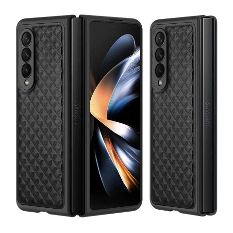 Dux Ducis Venice Hülle für Samsung Galaxy Z Fold 4 Lederhülle schwarz