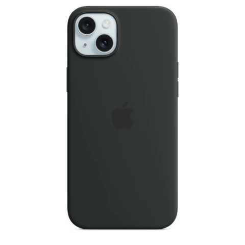 Etui für Apple iPhone 15 Plus mit MagSafe, Farbe Schwarz – Silikonhülle