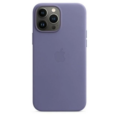 Apple MM1P3ZM/A Hülle für iPhone 13 Pro Max 6.7"Lederhülle MageSafe Lavendel/Glyzinie