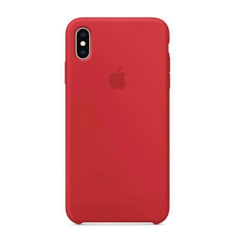 Original Apple MRWH2ZM/A Schutzhülle für Apple iPhone Xs Max, rote Silikonhülle