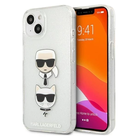 Karl Lagerfeld KLHCP13SKCTUGLS iPhone 13 mini 5,4" srebrny/silver Hardcase Glitter Karl`s