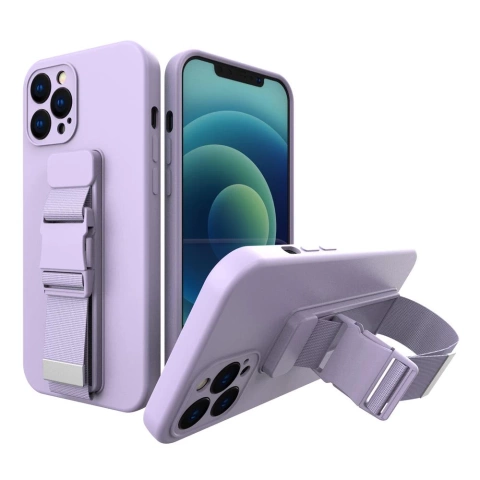 Seilhülle Gelhülle mit einer Kette Lanyard Tasche Lanyard iPhone 11 Pro lila