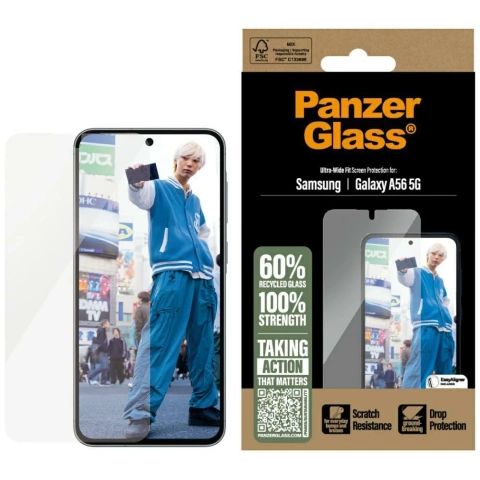 Gehärtetes Glas für Samsung Galaxy A56 5G PanzerGlass Ultra-Wide Fit