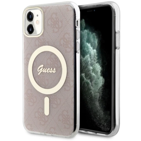 Etui Guess GUHMN61H4STP für iPhone 11 6,1" Hardcase 4G MagSafe