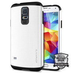 Etui Spigen Slim Armor Samsung Galaxy S5 Schimmerndes Weiß