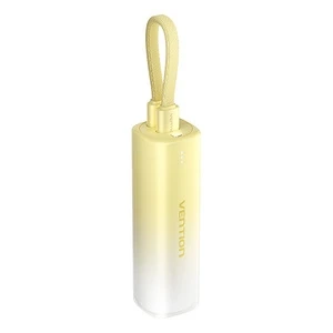 Powerbank Vention FHWY0 5000 mAh 20 W USB-C auf Lightning-Kabel Gelb
