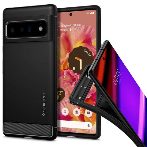 Spigen Rugged Armor Hülle für Google Pixel 6 Pro Mattschwarz