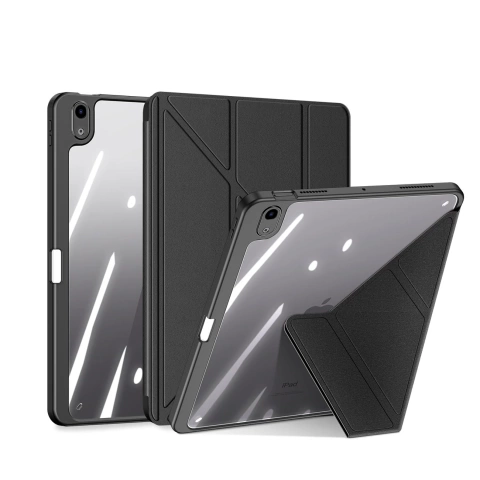 Dux Ducis Magi Hülle für iPad Air (5. Generation) / (4. Generation) Smart Cover mit Ständer und Aufbewahrung für Apple Pencil schwarz