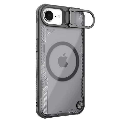iPhone 16e Hülle Nillkin Iceblade MagSafe Stand Schwarz