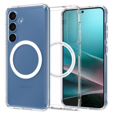 Etui für Samsung Galaxy S25 Plus Klar/Weiß Spigen Ultra Hybrid Mag MagSafe