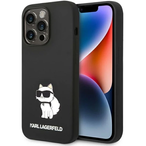 Etui Karl Lagerfeld KLHMP14LSNCHBCK für iPhone 14 Pro 6,1" Hardcase Silikon Choupette MagSafe
