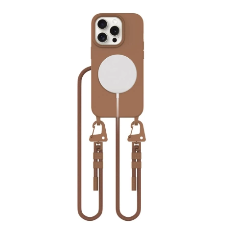 Etui Tech-Protect Magnecklace MagSafe iPhone 14 Pro Brąz Smycz