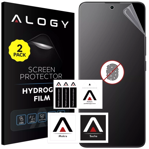 2x „MATTE“ Folie für Xiaomi Redmi Note 13 Pro 5G Hydrogel Alogy HydroSkin Matte Pro™ Display für „FINGERPRINT FREE“ Hülle
