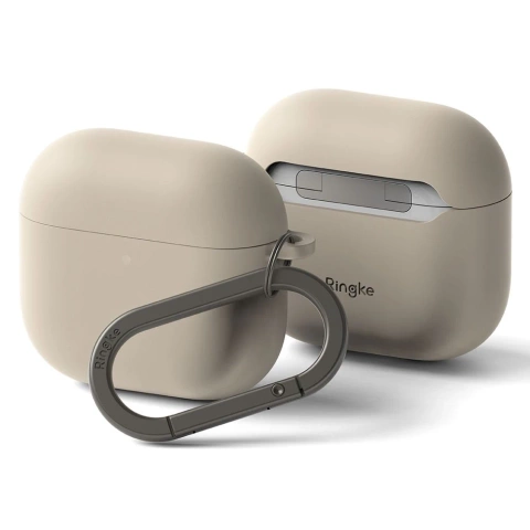 Apple AirPods 4 Hülle Ringke Silikon Stein Karabiner