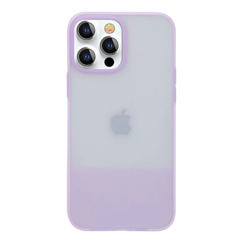 Kingxbar Plain Series Hülle für iPhone 13 Pro Silikonhülle lila