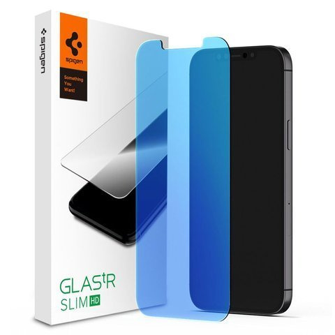 Spigen AntiBlue Glas.tR Slim HD Glass für Apple iPhone 12 Mini 5.4