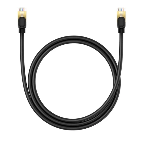 Baseus schnelles Netzwerkkabel RJ-45 Kat.8 40 Gbit/s 1 m rund – schwarz