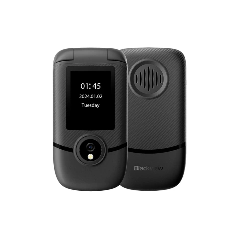 Blackview N2000 Schwarzes 4G-Telefon, verstärkt, 1500 mAh, 48 MB/128 MB