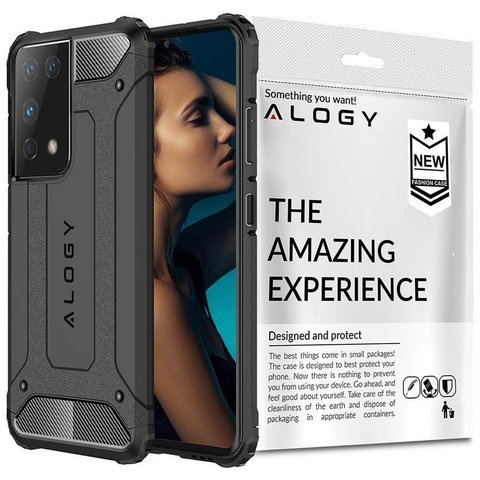Alogy Hard Armor Hülle für Samsung Galaxy S21 Ultra grau