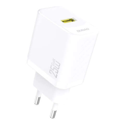 Dudao A27S 25W GaN USB-A Wandladegerät | Schnellladung QC 3.0 - Weiß