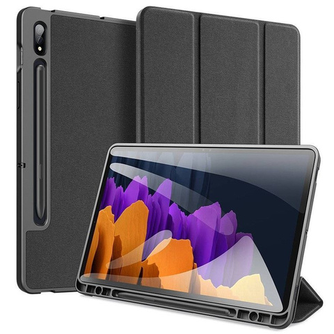 Dux Ducis Hülle für Samsung Galaxy Tab S7 Plus / S8 Plus 12.4 T970 / T976B / X800 / X806 Schwarz