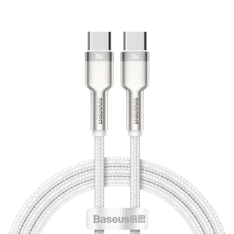 Baseus Cafule USB-C auf USB-C Kabel, 100W, 1m (weiß)