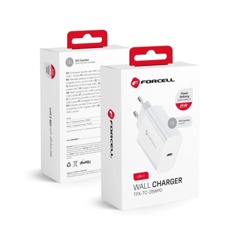 USB-C 25W PD QC 4.0 Fast Forcell Wandladegerät für Samsung iPhone
