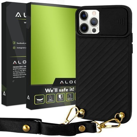 CrossBody Alogy Schutzhülle mit Schultergurt für iPhone 12 Pro Max Schwarz