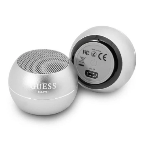 Guess Bluetooth-Lautsprecher GUWSALGEG Lautsprecher Mini grau / grau
