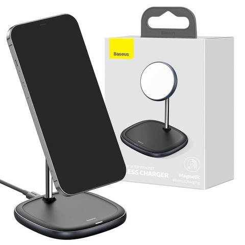 Baseus MagSafe Magnetständer mit induktivem Ladegerät für iPhone 12 Black