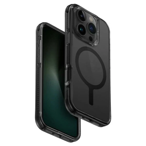 Etui UNIQ Combat für iPhone 16 Pro 6,3" Magclick Charging Czarny/Carbon Black