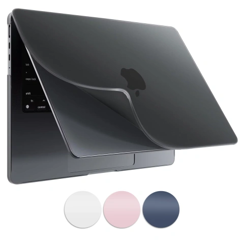 Schutzhülle für Apple MacBook Pro 16 - M1/M2/M3/M4 2021-2024 2025 Alogy AirGuard™ Flexible Hülle Mattschwarz