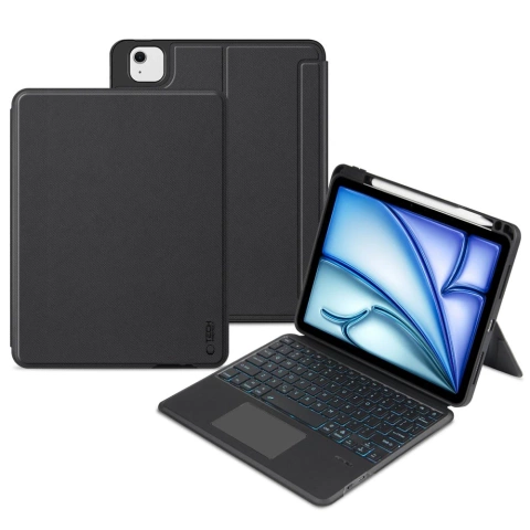 Etui Scmag Pen Keyboard für Apple iPad Air 10.9 4 / 5 / 2020-2022 / 11 6 / 2024 Schwarz