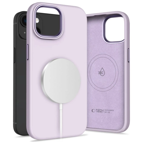 Etui do iPhone 15 Tech-Protect Silicone Pure MagSafe Mauve