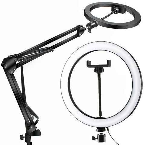 Ringlampe mit Alogy-Stativ für Make-up-Fotos