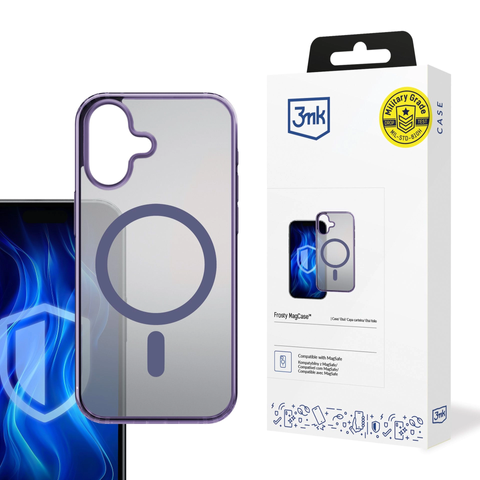 Etui für Apple iPhone 16 Plus 3mk Frosty MagCase Lila