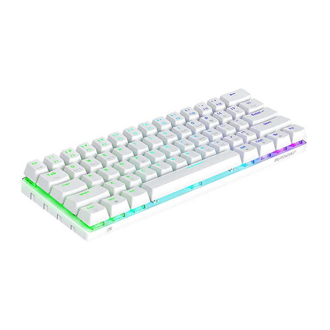 Kabellose Gaming-Tastatur BlitzWolf BW-KB0, roter Schalter, RGB (weiß)