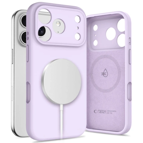 Etui do iPhone 17 Pro Max Tech-Protect Silicone MagSafe Fioletowe