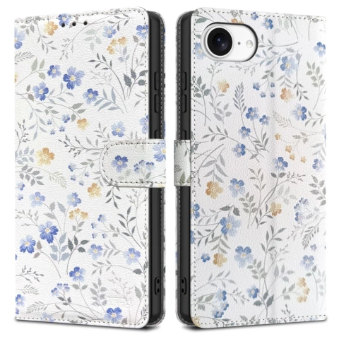 Etui do iPhone 16e Tech-Protect Wallet Frühlingsblumen