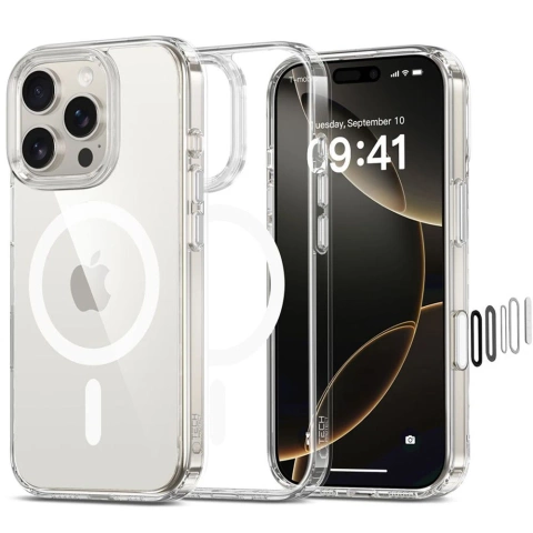 Etui Tech-Protect Flexair Hybrid MagSafe iPhone 16 Pro Klar