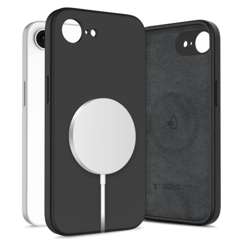Etui Tech-Protect Liquid Silicone MagSafe iPhone 16e Czarny