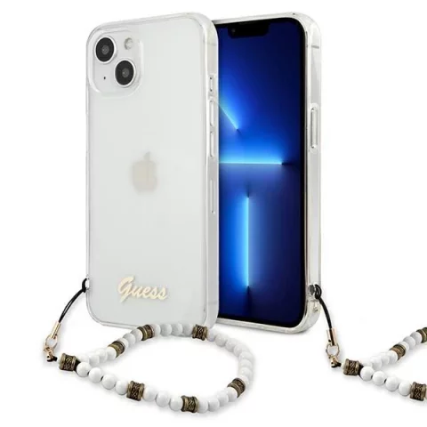 Guess GUHCP13MKPSWH iPhone 13 6,1" Transparente Hardcase White Pearl