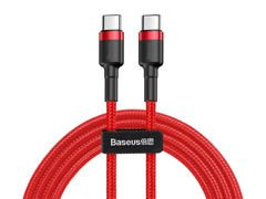 Kabel 2m Baseus Cafule 2x USB-C QC 3A PD rot