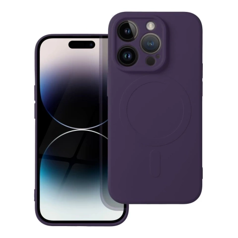 Silikon-Mag-Cover für IPHONE 14 PRO dunkelviolett