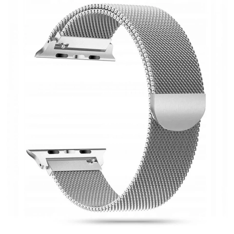 Tech-Protect Milaneseband Apple Watch 4 / 5 / 6 / 7 / 8 / SE (38 / 40 / 41 mm) Silber