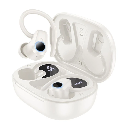 HOCO TWS EQ8 Kabellose Bluetooth-Kopfhörer – Weiß mit Ladeetui