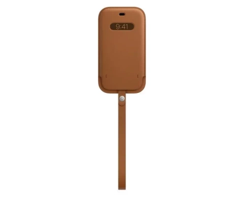 Hülle für Apple iPhone 12/12 Pro, Naturbraun - Lederhülle