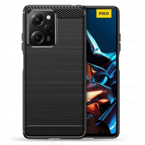 Ochronne TPU Carbon Hülle für Xiaomi Redmi Note 12 5G / Poco X5 5G Schwarz